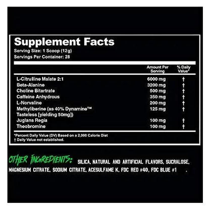 Pathogen Pre Workout - Energy Boosting Preworkout Powder, Energy Inducing Stimulants and Muscle Pump Evoking Compounds, (25 Servings, Nuka Colada)