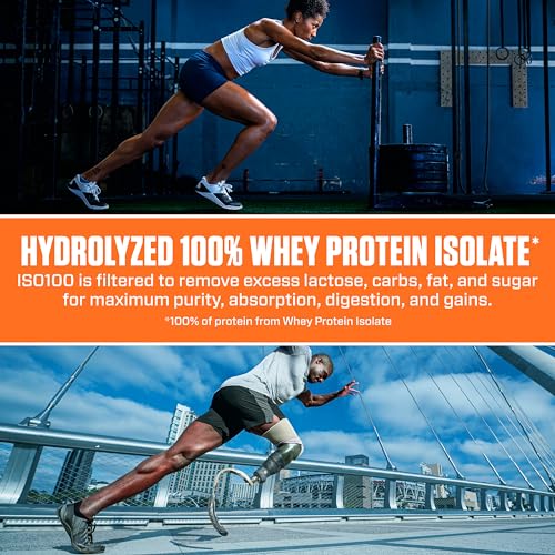 Dymatize ISO100 Hydrolyzed Protein Powder, 100% Whey Isolate, Dunkin' Glazed Donut Dymatize