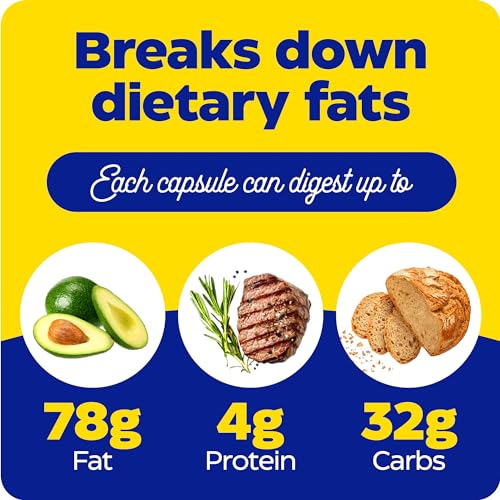 Enzymedica Lypo Gold, Digestive Enzymes for Fat Digestion, Offers Fast Acting Gas Enzymedica