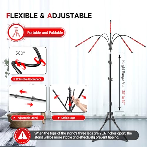 Red Light Therapy Lamp, 150 LEDs Infrared Light Therapy with Adjustable Stand - 660nm Redlight Rikimxin