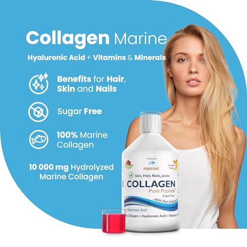 Swedish Nutra Liquid Marine Collagen - Sugar Free Berry Flavour | Minimize Fine Lines, Wrinkles & Improve Skin Elasticity Swedish Nutra