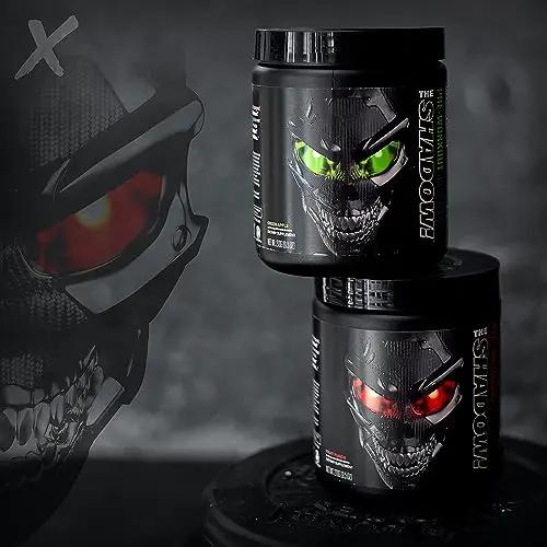JNX SPORTS The Shadow! 350mg of Caffeine Hard Core Preworkout -Electric Energy, Mental Focus, Superhuman Strength, Men & Women - Blue Raspberry 30 Servings