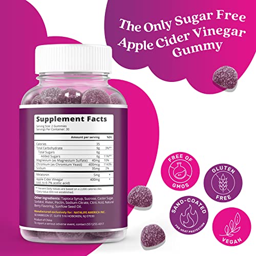 BeLive MoonBurn Nighttime Melatonin Gummies - 60 Ct | Formulated with Apple Cider BeLive