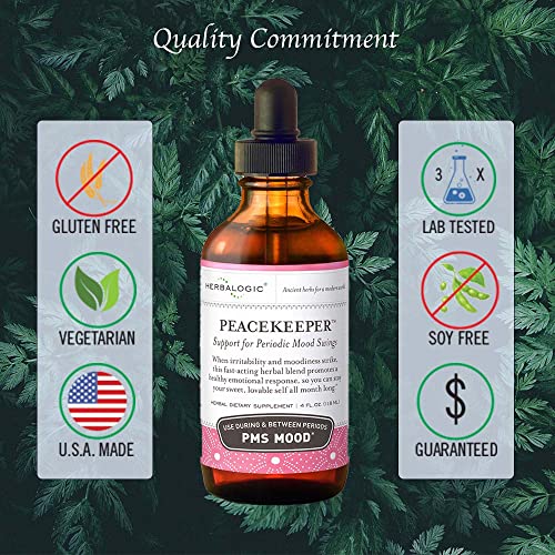 Herbalogic - Peacekeeper Liquid Herb Drops - Reduces PMS Related Mood Swings - Based on the Traditional Herbalogic