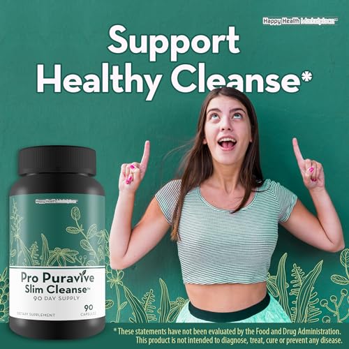 Pro Puravive Slim Cleanse - 90 Day Supply - Our Best Gentle Full Body Detox Cleanse Happy Health Marketplace