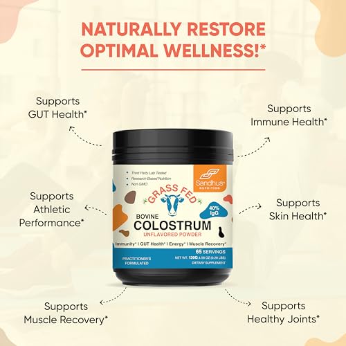 Sandhu's Pure Bovine Colostrum Powder Supplement for Humans |𝟰𝟬% 𝗜𝗴𝗚 Highly Sandhu's