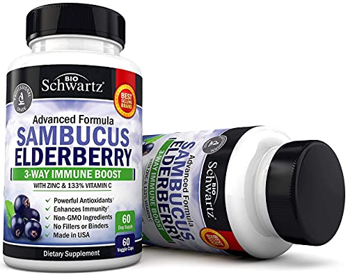Elderberry with Zinc and Vitamin C for Adults - Immune Support Vitamins BioSchwartz