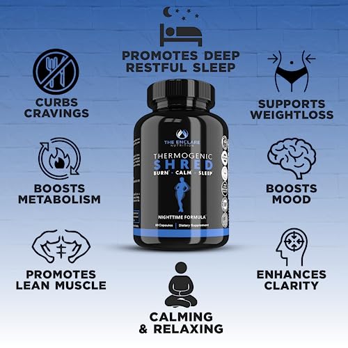 Thermogenic Shred - Fat Burner Sleep Aid Diet Pills, Appetite Suppressant for Weight Loss THE ENCLARE NUTRITION