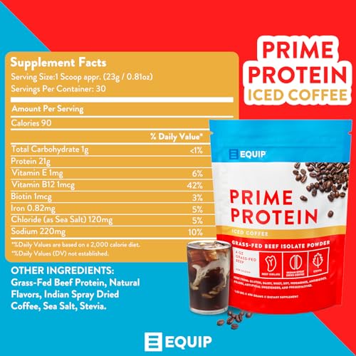 Equip Foods Prime Protein - Grass Fed Beef Protein Powder Isolate - Paleo and Keto Equip