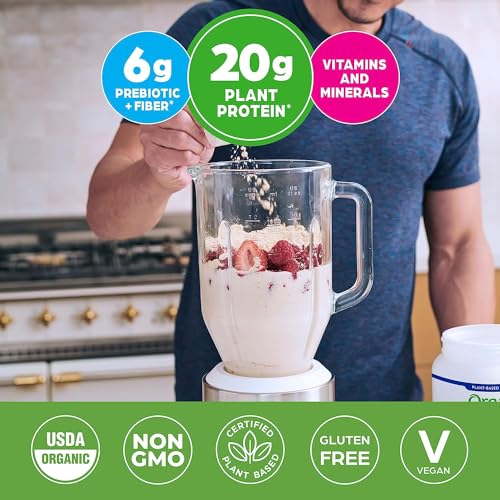 Orgain Organic Vegan Meal Replacement Protein Powder, Vanilla Bean - 20g Plant Based Orgain