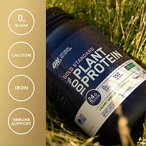 Optimum Nutrition Gold Standard 100% Plant Based Protein Powder, Gluten Free, Vegan Pro Optimum Nutrition