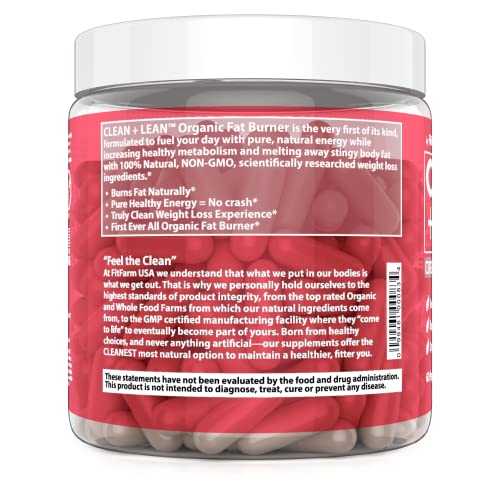Clean+Lean-Organic Fat Burner by FitFarm USA - Worlds First Organic Fat Burner Supports FIT FARM USA