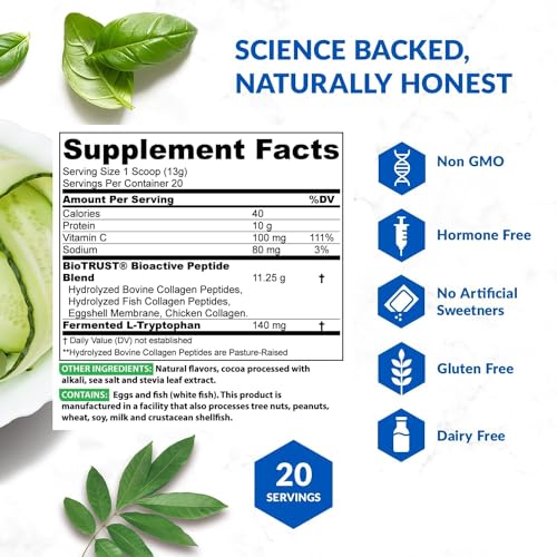 BioTrust Ageless Multi Collagen Peptides Powder – 5 Types (I, II, III, V, X) – Fruit Punch 