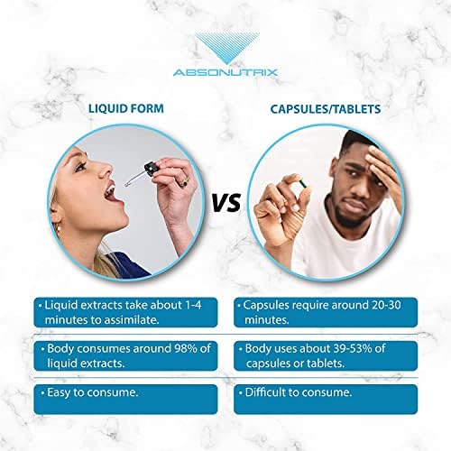 Absonutrix Berberine Supplement 600 mg, 4 Fl Oz Large Bottle, Healthy Weight Loss Support