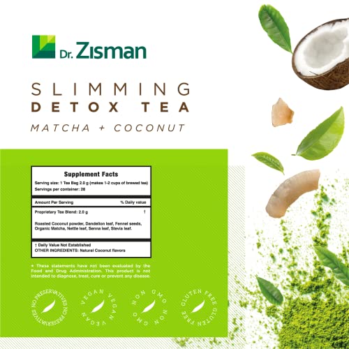 Dr. Zisman ZT Slimming - Matcha-Coconut Detox Blend, Weight Loss Tea with Antioxidant Effects Dr. Zisman ZT Slimming Tea