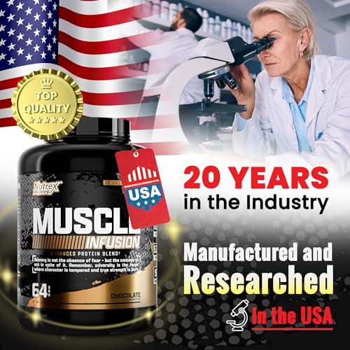 Nutrex Research Whey Protein Powder, Chocolate Muscle Infusion Whey Isolate w/EAA Nutrex Research