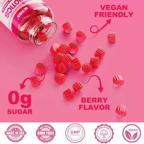 Probiotics for Women Gummies, Sugar Free Vaginal Probiotics 50 Billion CFU 10 Strains w/ Cranberry NEVISS