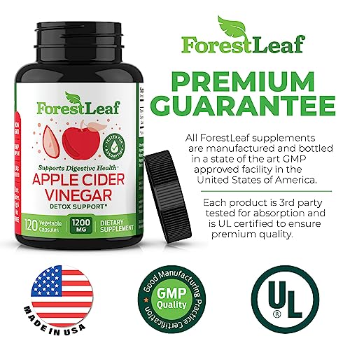 ForestLeaf - Apple Cider Vinegar Capsules with Cayenne Pepper Powder 1200mg