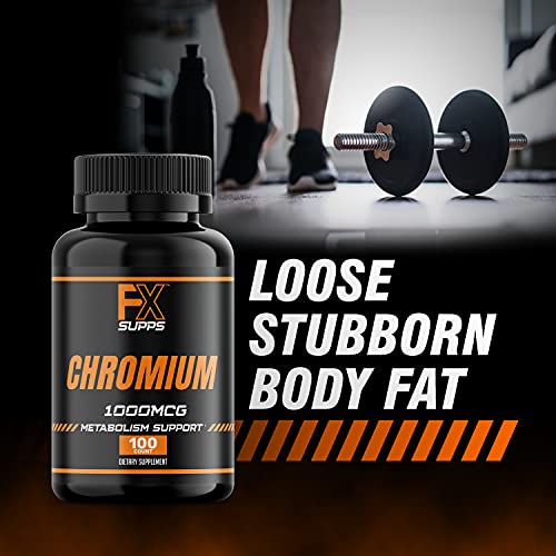 FX Supps Chromium Polynicotinate 1000 mcg (100 Capsules) Weight Management Supplements FXSUPPS