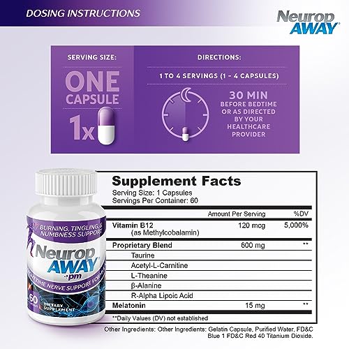 NeuropAWAY Nerve Support PM | 60 Capsules NeuropAWAY