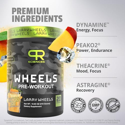 Larry Wheels' Pre Workout - Energy Drink Powder - Pre Workout Powder for Men & Women PR Sciences