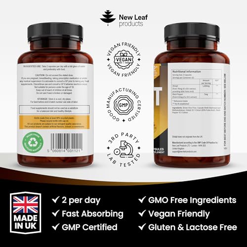 Shilajit Capsules 1400mg 60% Fulvic Acid Pure Shilajit - High Strength Himilayan Shilajit NEW LEAF PRODUCTS
