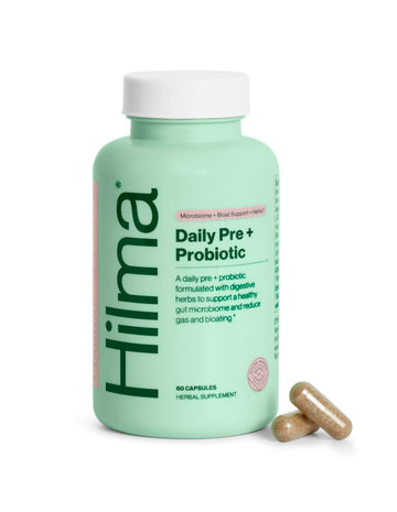 Hilma Daily Pre + Probiotic + Herbs - Support a Healthy Gut While Reducing Gas & Bloating