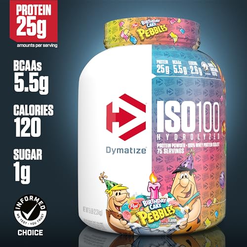 Dymatize ISO100 Hydrolyzed Protein Powder, 100% Whey Isolate Protein, 25g of Protein Dymatize