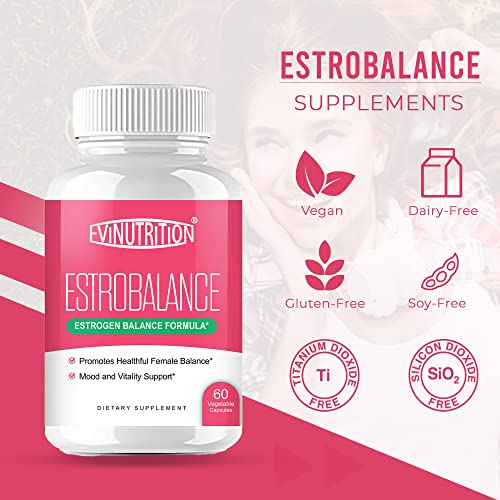 Evinutrition Estrobalance Capsule for Women - Menopause Mood and Energy Support Evinutrition