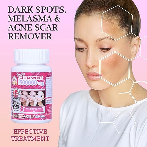 Supreme Gluta White 1500000mg for Skin Lightening, Skin Moisturizer, Collagen Stimulator Healthy Supreme Gluta White