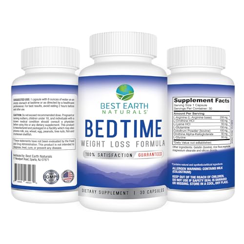 Best Earth Naturals Bedtime Weight Loss Supplement - Helps Boost Metabolism Best Earth Naturals