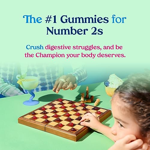 Poop Like a Champion Super Fiber Gummies 6g Fiber - Apple Cider Vinegar & Berries 2 Flavors Poop Like a Champion