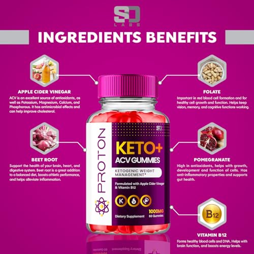 Proton Keto ACV Gummies Advanced Weight Loss 1000 MG, Proton Keto ACV Gummies S.O Labs