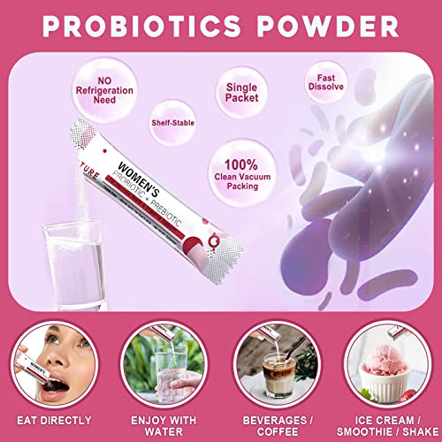 Probiotics for Women Probiotic Powder Supplement - Prebiotics and Probiotics for Weight Loss NATURE TARGET