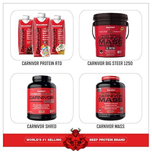 MuscleMeds Carnivor Beef Protein Isolate Powder, Chocolate Peanut Butter, 4.14 Pound MuscleMeds