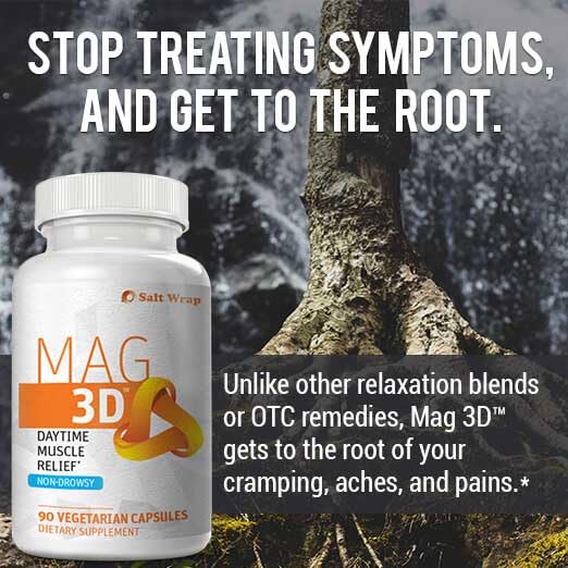 SaltWrap Mag 3D – Daytime (Non-Drowsy) Leg Cramp & Muscle Relief Support - Natural SaltWrap
