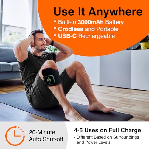 Cordless Red Light Therapy for Knee, Infrared Light Therapy Devices for Knee Pain Relief, Meniscus Injury agiogio