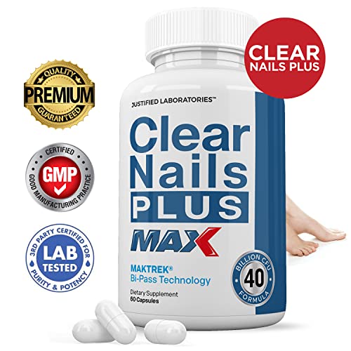 Justified Laboratories (2 Pack) Clear Nails Plus Max Pills 40 Billion CFU Probiotic Supports Justified Laboratories
