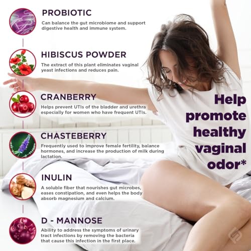 Vaginal Probiotics for Women Digestive Enzymes Gut Health PH Balance Pills, Women's Fuze Naturals