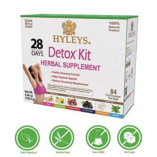 Hyleys Detox Tea for Cleanse - 28 Day Kit - 84 Tea Bags - Gift Gift For Mom For Mom HYLEYS