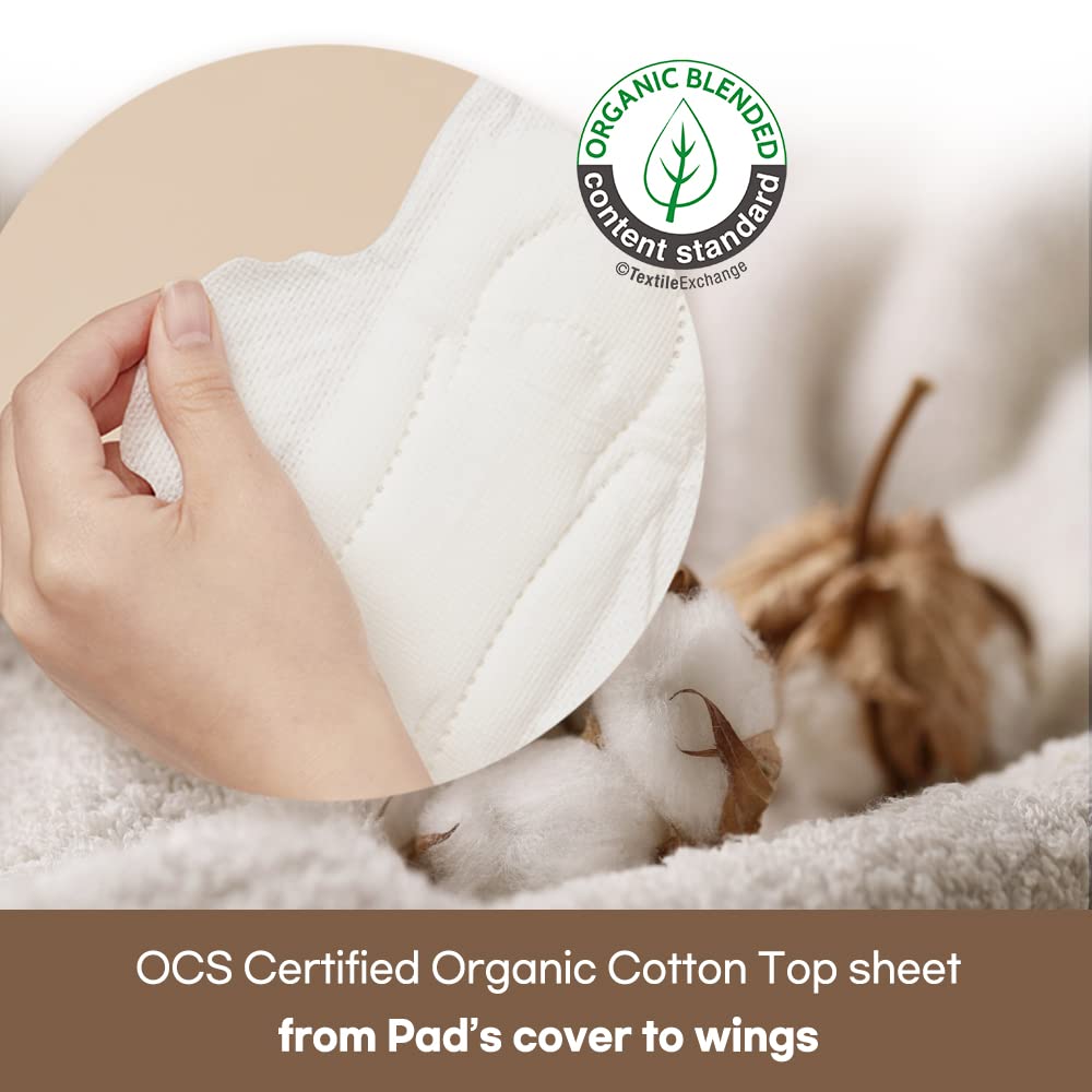 SANDEULSANDEUL Sensitive Plus Organic Pads Long/Large - Heavy Absorbency, Unscented SANDEULSANDEUL