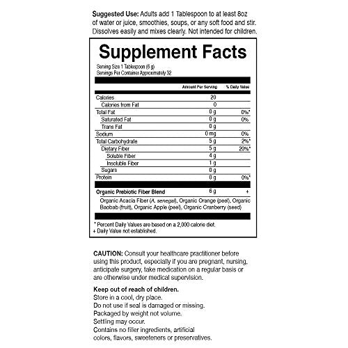 Garden of Life Dr Formulated Organic Fiber Supplement Powder Unflavored, Sugar Free Garden of Life