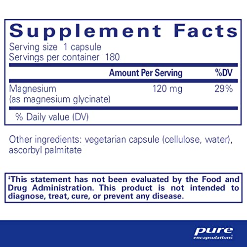 Pure Encapsulations Magnesium (Glycinate) - Supplement to Support Stress Relief, Sleep Pure Encapsulations