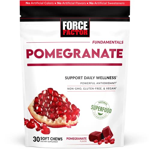 Force Factor Pomegranate Soft Chews for Healthy Aging, Heart Health, Bone Health