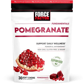 Force Factor Pomegranate Soft Chews for Healthy Aging, Heart Health, Bone Health