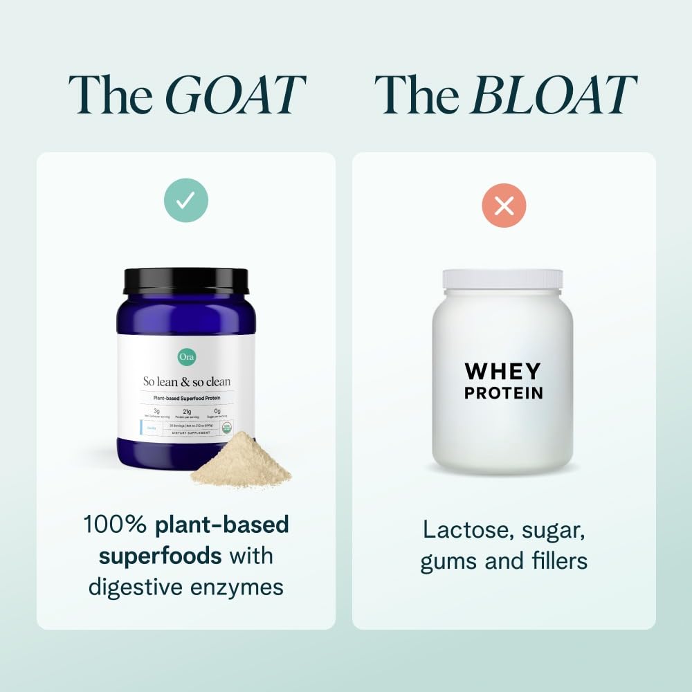 Ora Organic Protein Powder - 21g Plant-Based Protein for Women and Men Pre-Workout Ora Organic