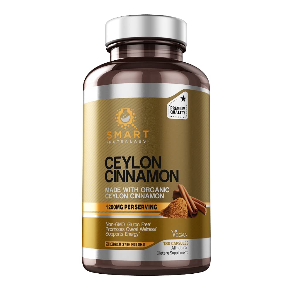 SMART NUTRA LABS Organic Ceylon Cinnamon Supplement 1200mg per