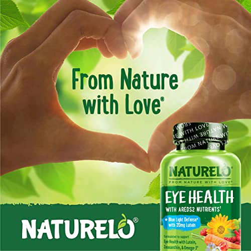 NATURELO Eye Vitamins - AREDS 2 Formula Nutrients with Lutein, Zeaxan NATURELO