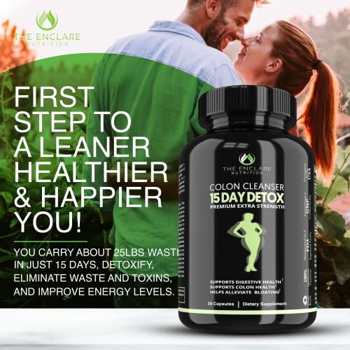 Colon Cleanse Fast-Acting Colon Cleanser Detox; Healthy Bowel Movement THE ENCLARE NUTRITION
