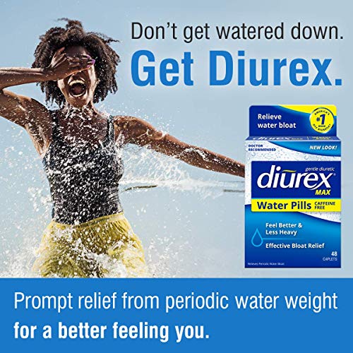 Diurex Max - Maximum Strength Caffeine-Free Diuretic Water Pills -(Pack of 2)